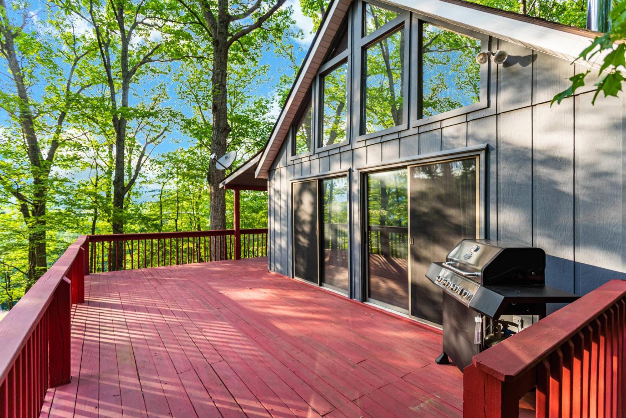Hot Tub, Large Deck, Wifi, Fire Pit At Chalet Cabin Morton Grove Exterior foto